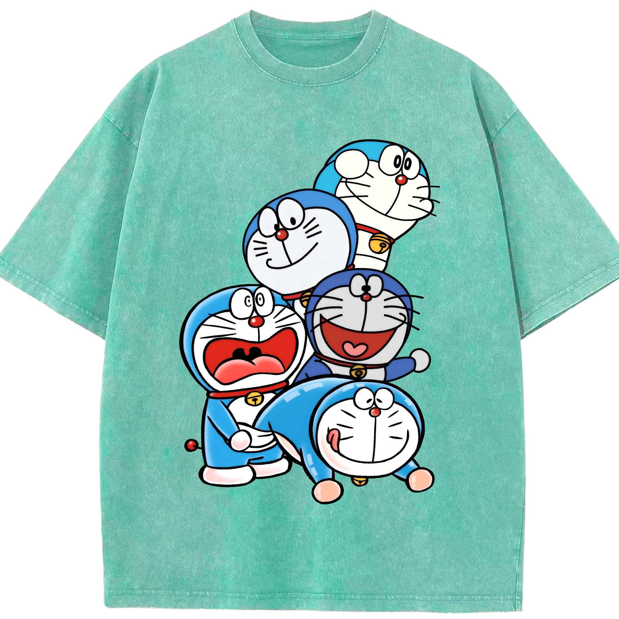（画像用） ドラえもん Doraemon 綿100% ヴィンテージ風 半袖Tシャツ（フロントプリント）